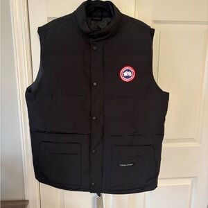 Canada Goose Men's Freestyle Crew Vest with Logo in Black, Size XXL NWT